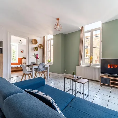Le Beaumont - Barbieux - 3 Lits - Wifi - Parking - Terrasse Prive Apartment Roubaix Exterior photo