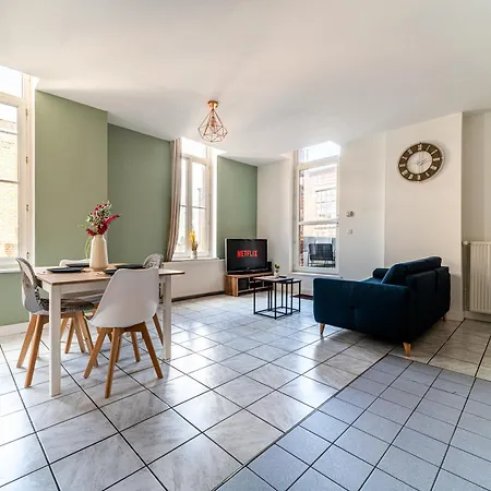 Le Beaumont - Barbieux - 3 Lits - Wifi - Parking - Terrasse Prive Apartment Roubaix Exterior photo