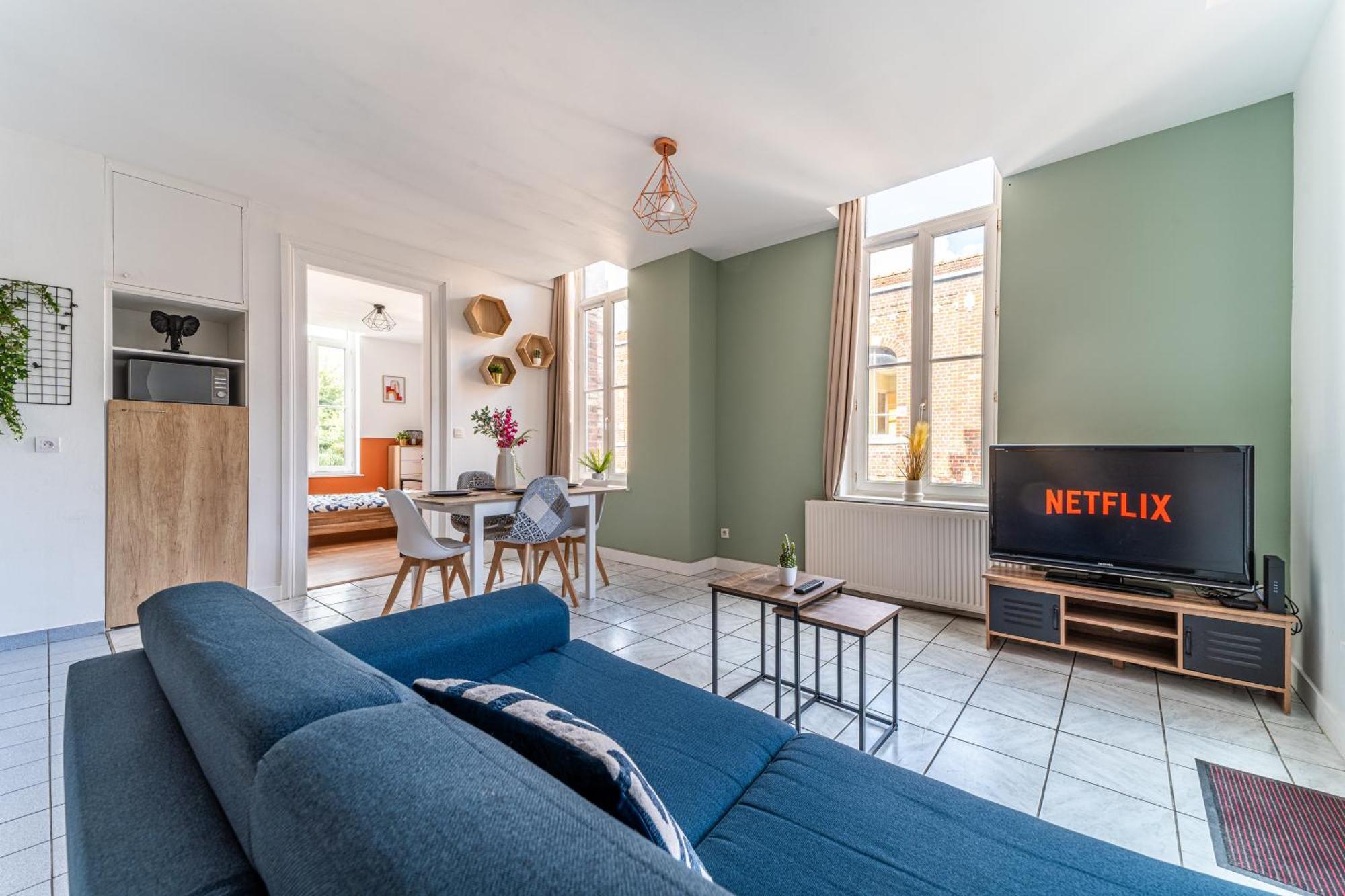Le Beaumont - Barbieux - 3 Lits - Wifi - Parking - Terrasse Prive Apartment Roubaix