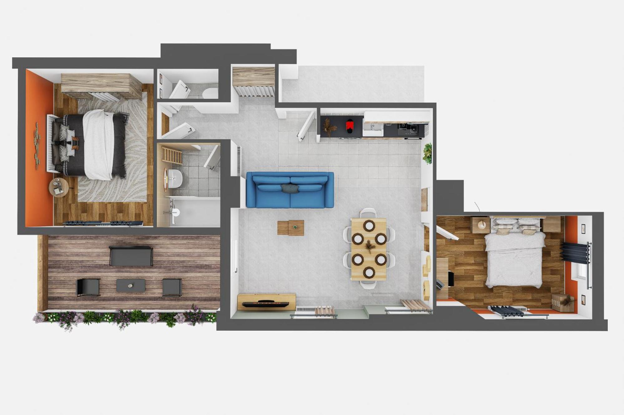 Le Beaumont - Barbieux - 3 Lits - Wifi - Parking - Terrasse Prive Apartment